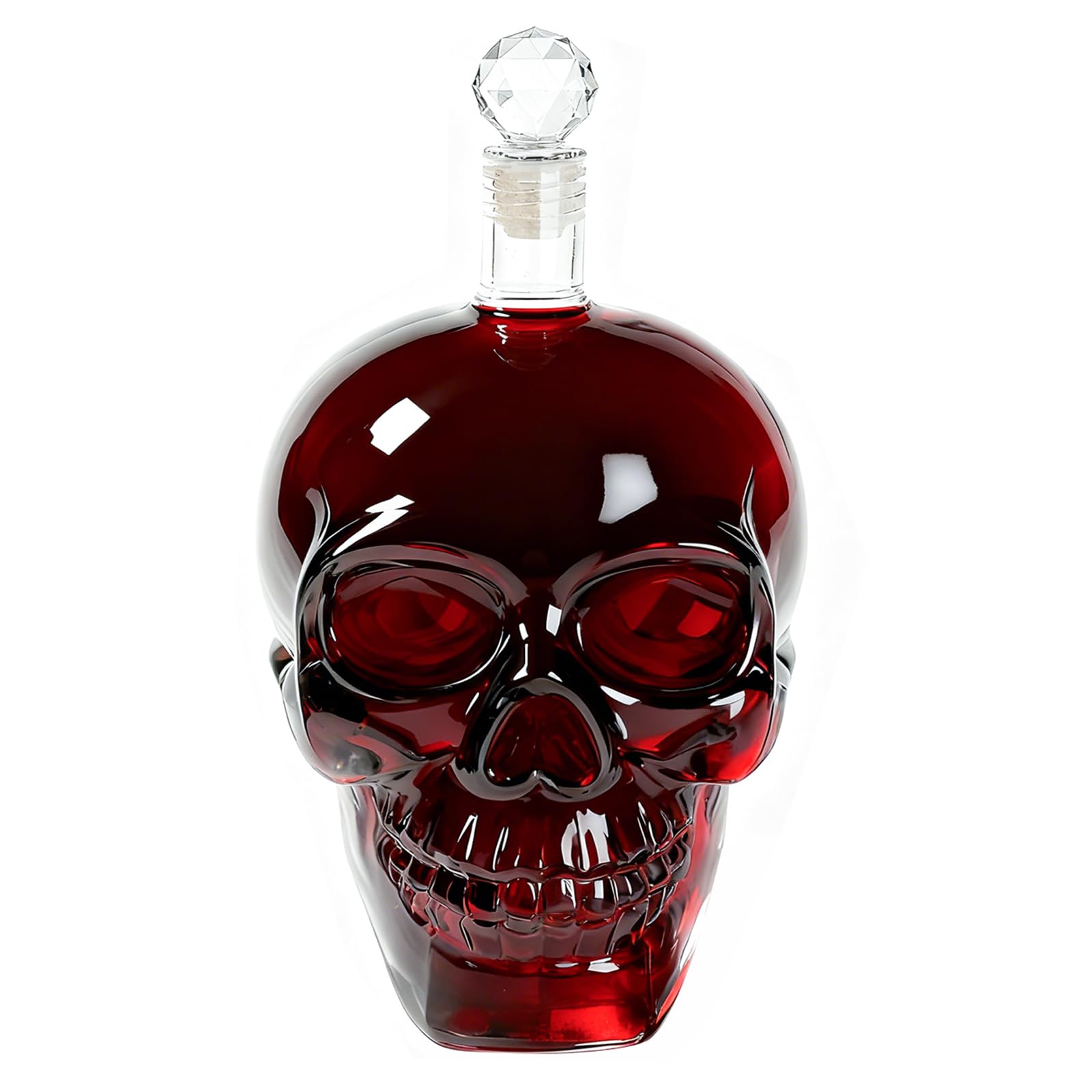 Carafe à whisky crâne en cristal pour une décoration de bar unique