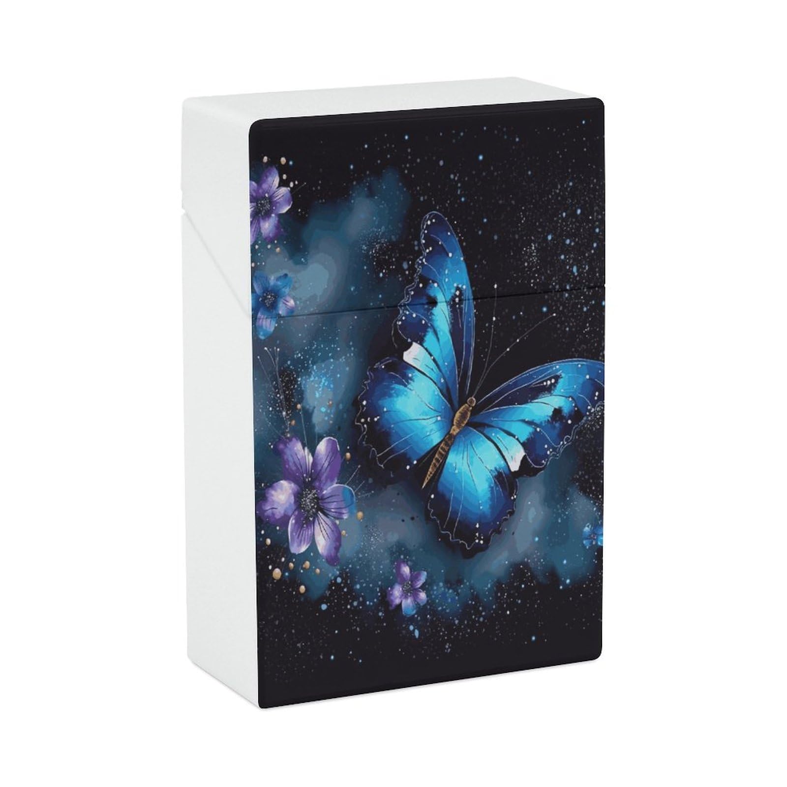 Amazon.com: Galaxy Blue Butterfly Cigarette Case Box 85mm King Size 20  Capacity Waterproof Cigarette Holder Case Vintage Cigarette Cases for Men  Women Small Funny Cigarette Holder for Regular : Health & Household