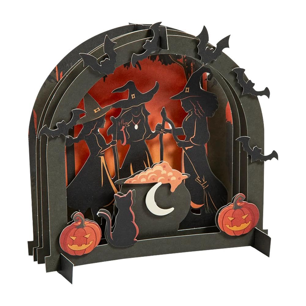 Witching Hour 3D Diorama Scene with Cauldron Craft Kit