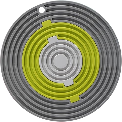 Almohadilla de aislamiento térmico de silicona 3 en 1, almohadilla redonda antideslizante de silicona, adecuada para estante de ollas calientes,