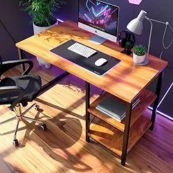 Mesa Escrivaninha Industrial com Nichos Estudo para Home Office e Estudo