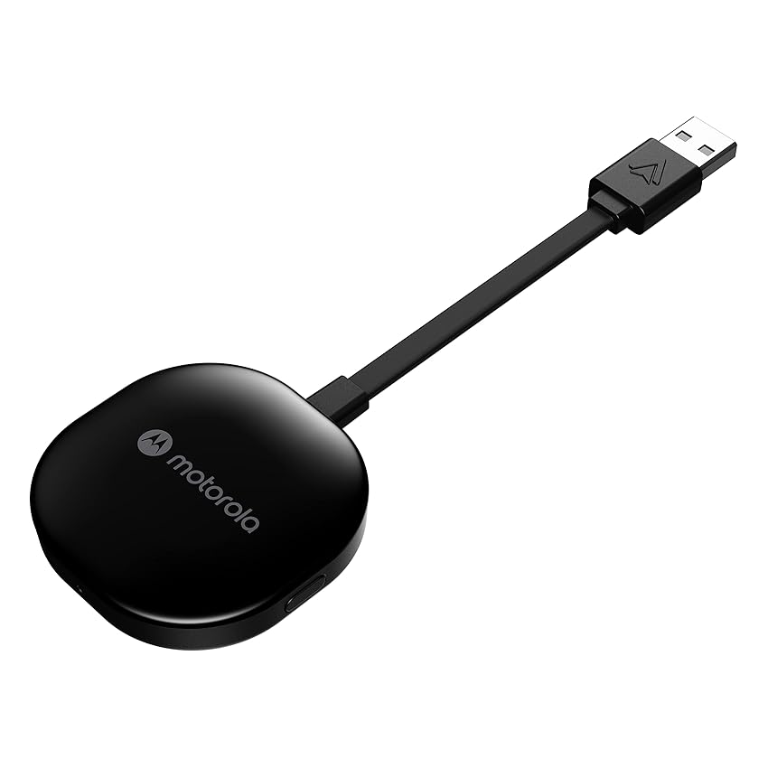 Immagine del prodotto Motorola MA1 Android Auto Adattatore wireless per auto - Connessione istantanea dallo smartphone allo schermo dell'auto con facile configurazione - Adattatore USB Plug-in diretto