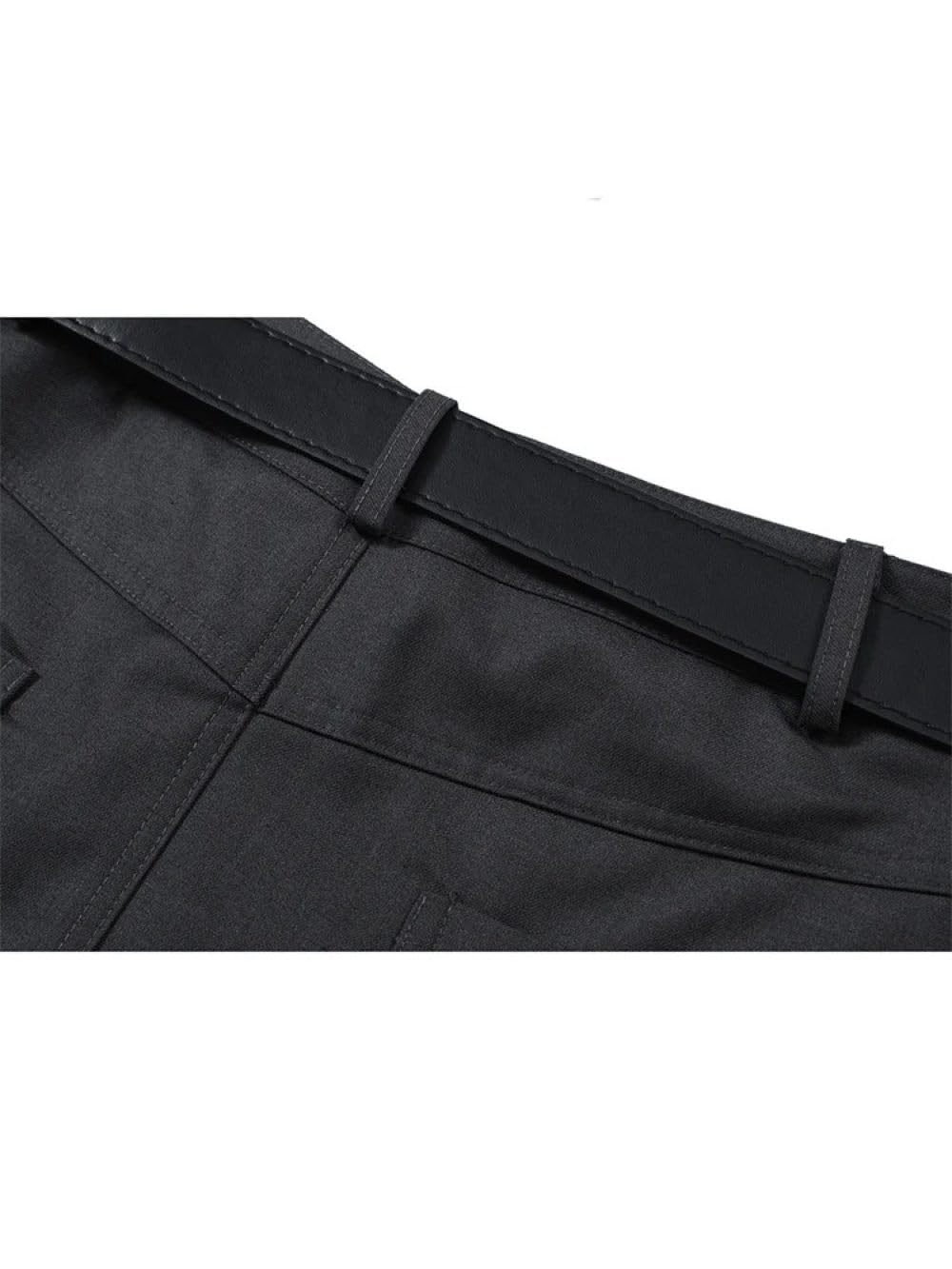 Falda Corta De Mujer - Faldas para Mujer Otoño Invierno Moda Sólido Talle Alto Cremallera Falda Suelta Chic Casual Dividir Una Línea Mini Faldas