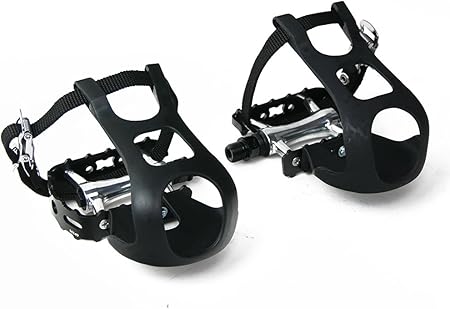 Fahrrad Pedale Mit Haken & Riemen - Leichtlaufend Mit Kugellager Für Singlespeed & MTB