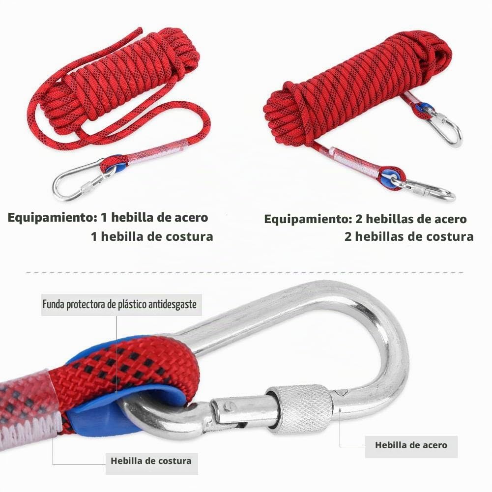 Alomejor Cuerda de Escalada Resistente 12 mm Paracord