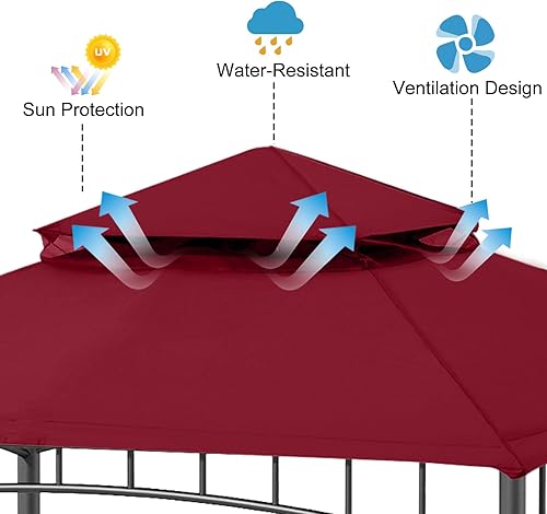 Miniatura 3 de Tapa de repuesto para L-GZ136PST de ABCCANOPY Burgundy