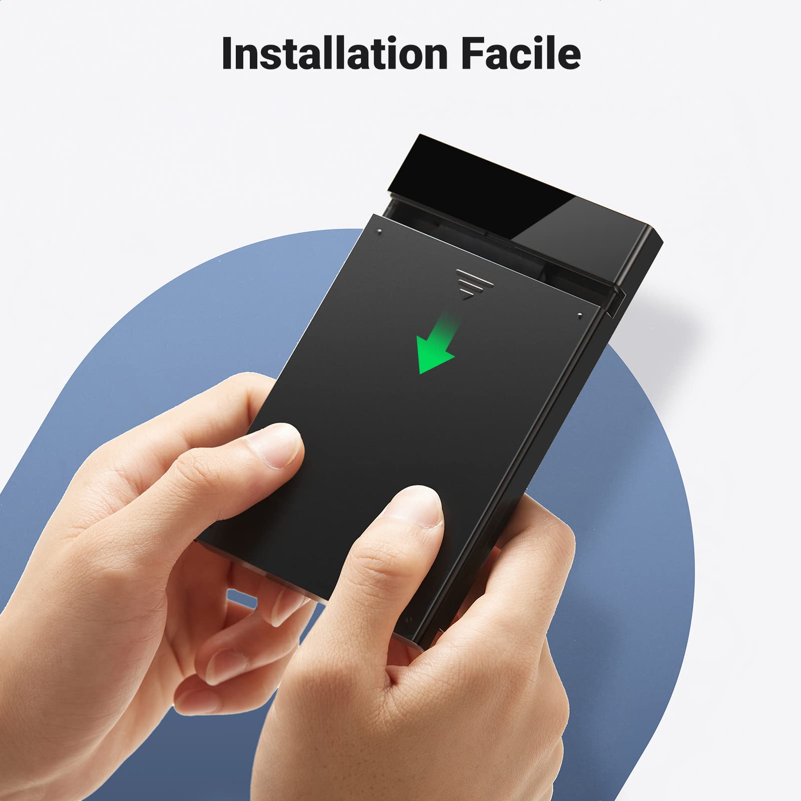 UGREEN USB C Boîtier Externe 2,5 Pouces Disque Dur SATA III HDD SSD USB 3.1 Gen 2 Type C 6Gbps UASP