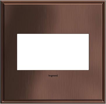 Legrand adorne Matte Antique Copper, 2-Gang Wall Plate, AWC2GMAC4