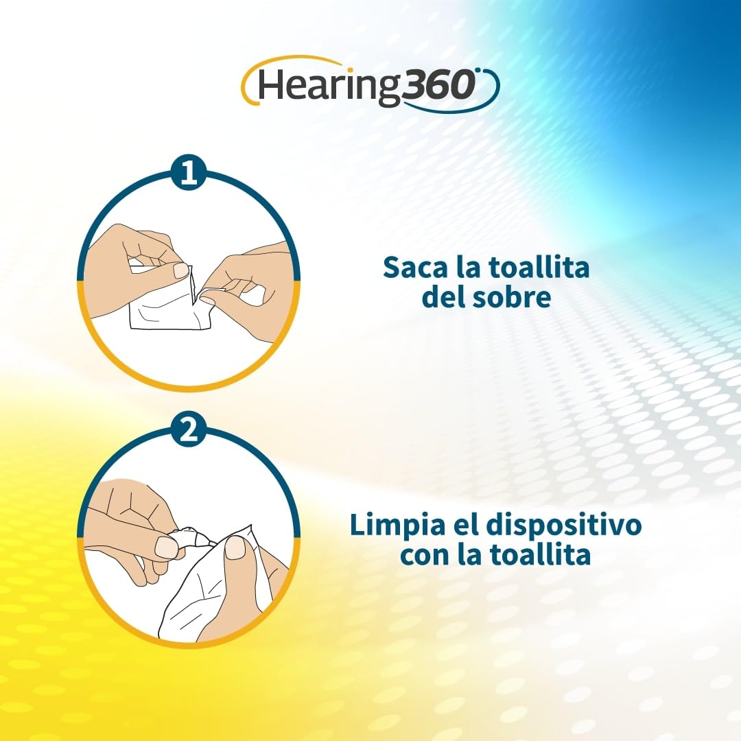 Toallitas limpiadoras para audífonos, toallitas higienizantes en caja (180)