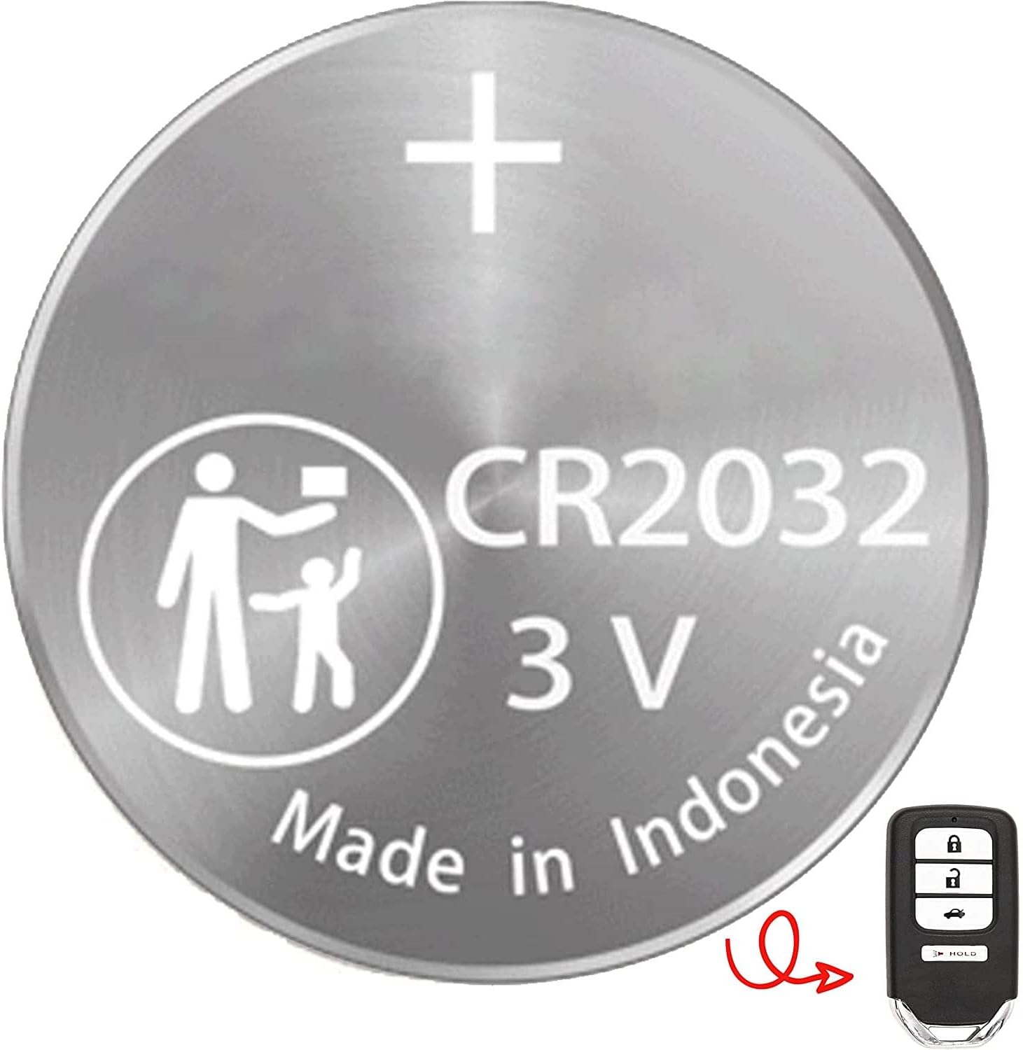 (2 PACK) CR2032 2032 Remote Key Fob OEM Battery for Smart