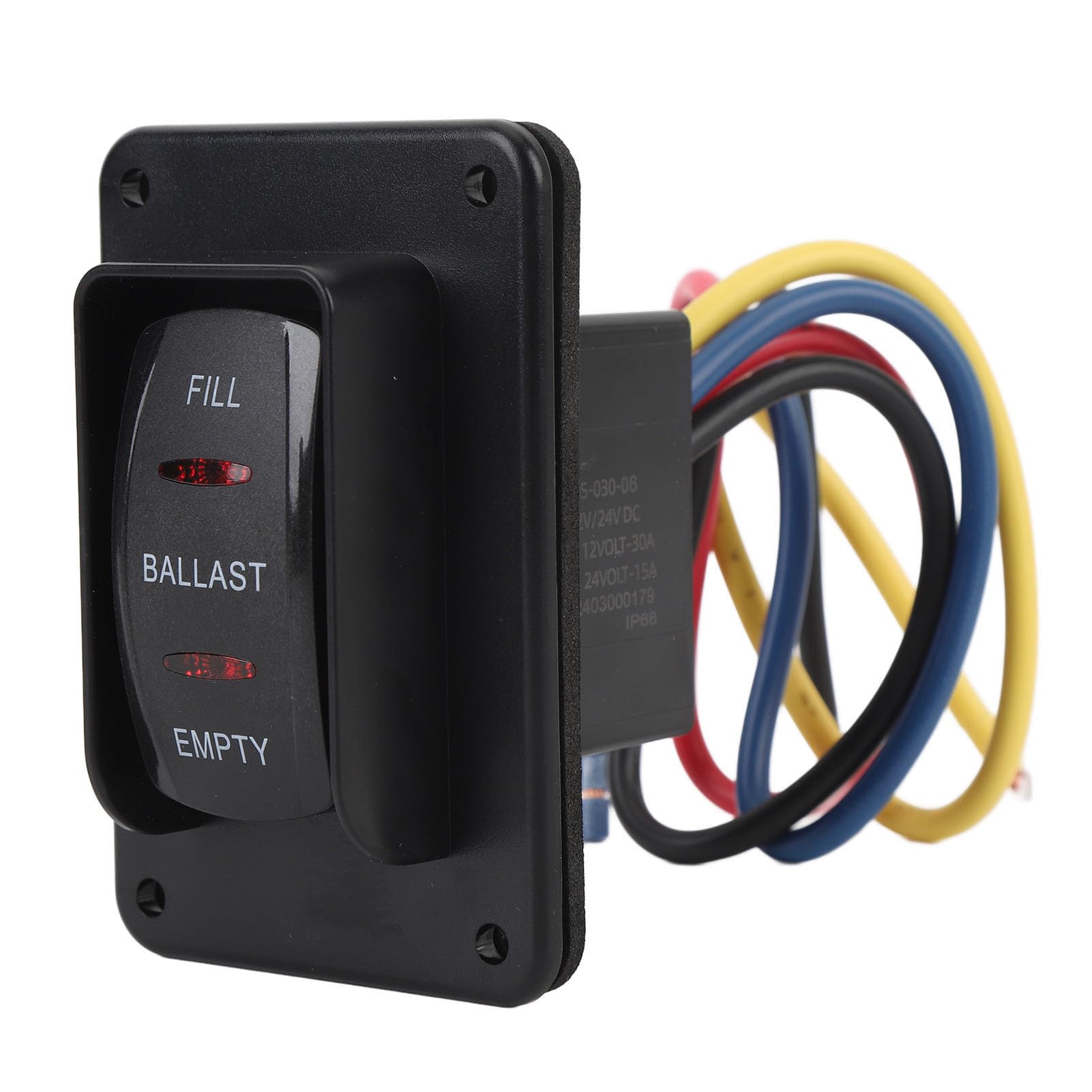 RV-Umpolungsschalter, 12 V, 30 A, 24 V, 15 A, Wasserdichter IP68-Schalter, Hochwertiges ABS-Material, Benutzerfreundliches Design, stoß- und Feuerbeständig, Langlebig, Geeignet
