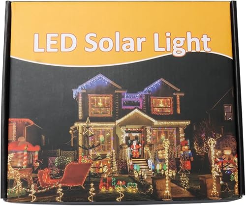 Miniatura 8 de JIMACRO Guirnalda de luces solares, 16 piezas de 2.6 pies, 128 luces LED de cortina con control remoto, 16.4 pies de cortina de luces impermeables
