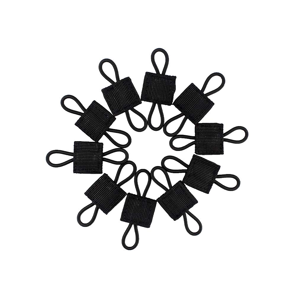 Depring Pack of 10 Tactical Gear Holder Clip Molle Webbing Retainer Elastic Binding Ribbon Buckle for Tactical Vests Backpacks Bags