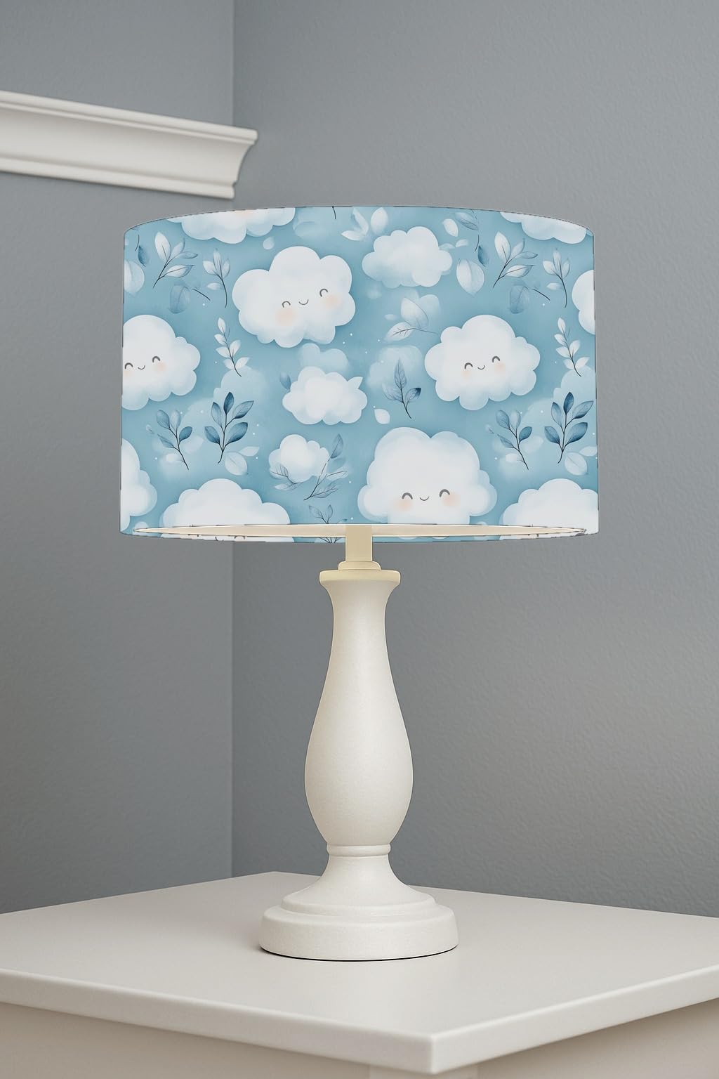 Happy Cloud Dreams lightshade – 30 x 21cm Table Drum Shade | A194A6