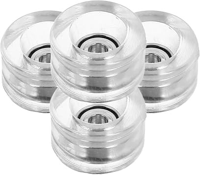 4pcs Fingerboard Wheels with Bearings Plastic Metal Skateboard Parts