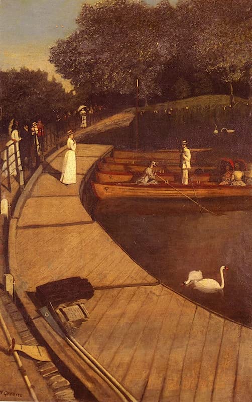 Affiche Toile Le Boating Pond Battersea Park de Walter Greaves - Art Reproduction 60x90cm