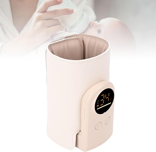 Miniatura 7 de Calentador de biberones recargable por USB, portátil, calentador de botella de leche, control de temperatura, manga aislada para viajes,
