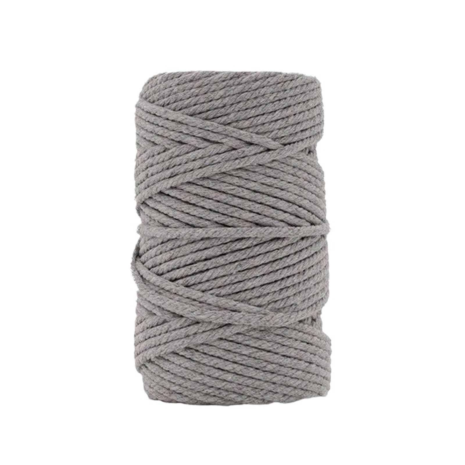 Cotton Macrame Cord 3.0mm Natural & Colorful Core-Spun Cotton Rope 50 Yards Macrame Jewelry Making Craft DIY(Color10)