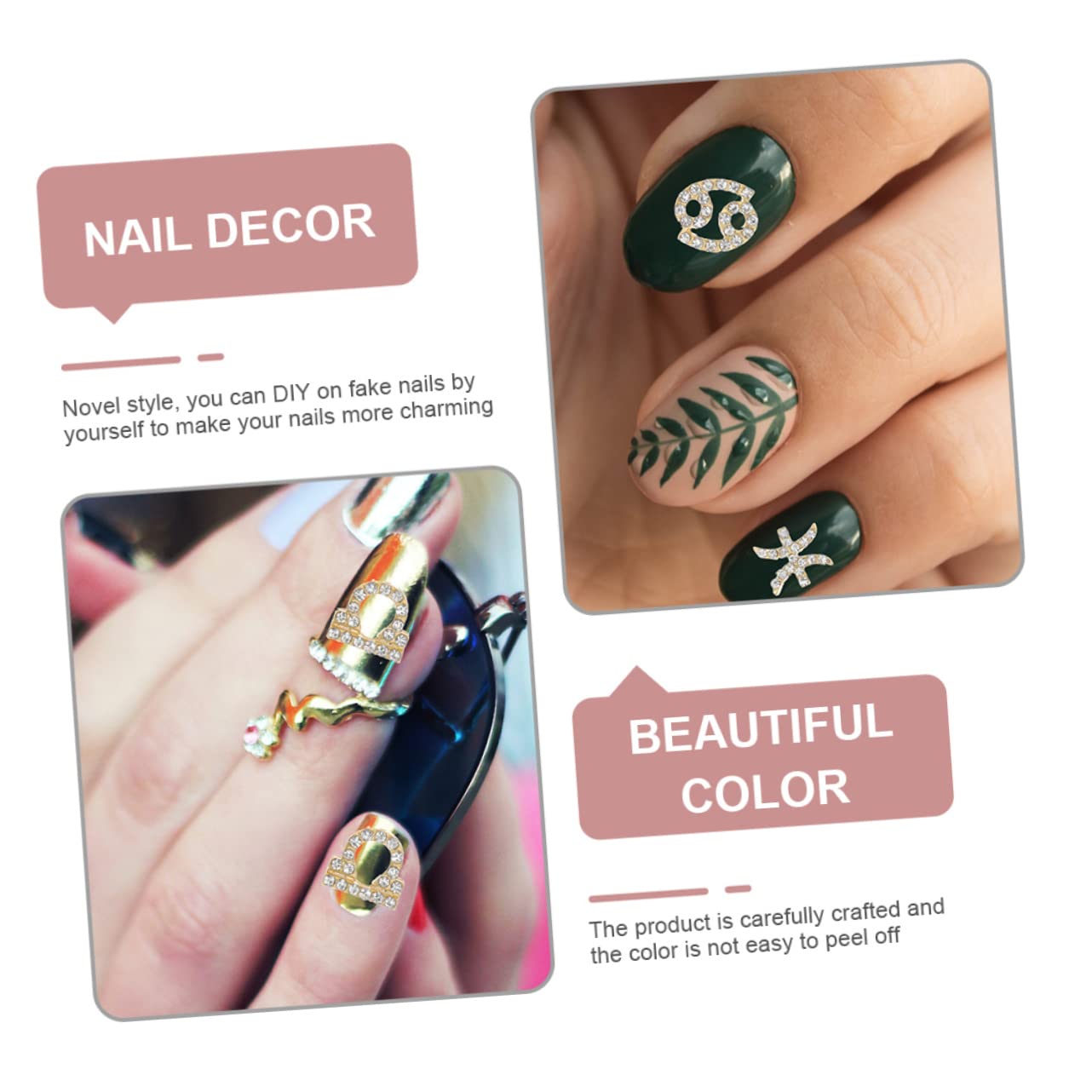PACKOVE 5 Set Charm Per Unghie Design Unico Decorazioni Per Nail Art Shiny E Delicate Per Manicure E Te Pezzi * 5