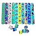 AukCherie 10 pezzi Braccialetti Ocean Slap per bambini Giocattoli di decorazione per feste Braccialetti con motivi di squali, delfini, stelle marine Regali premio Goodie Bags Fillers