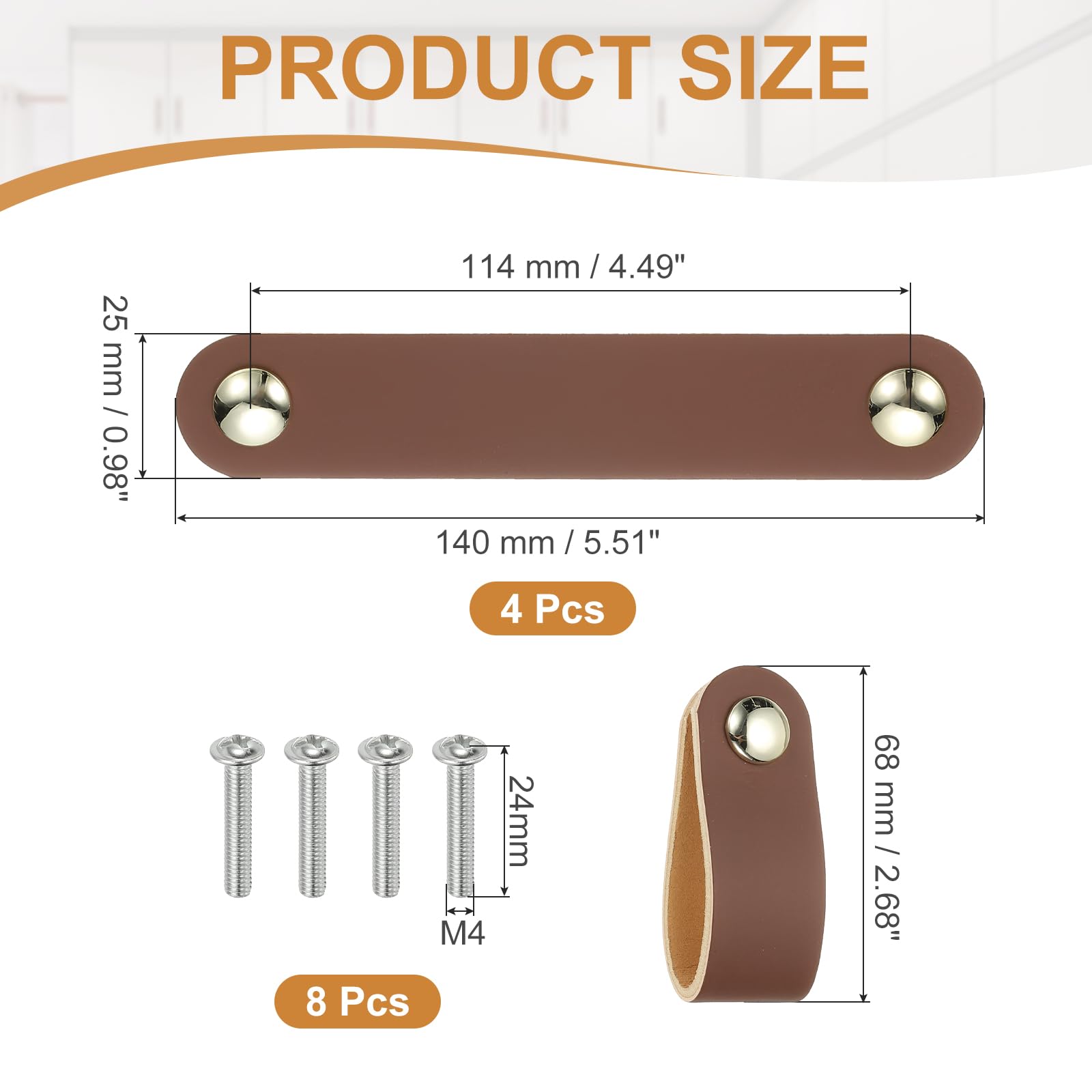 PATIKIL Leather Drawer Pulls - Image 2