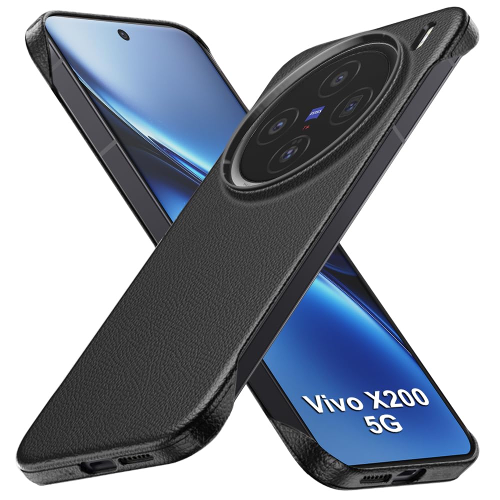 TheGiftKart Hybrid Ultimate Slim Back Case Cover for Vivo X200 FE 5G | Lightweight Profile | Hard Back Case Cover for Vivo X200 FE 5G (PC & TPU, Metal Camera Ring, Leather Texture Finish, Grey) — Amazon image 10
