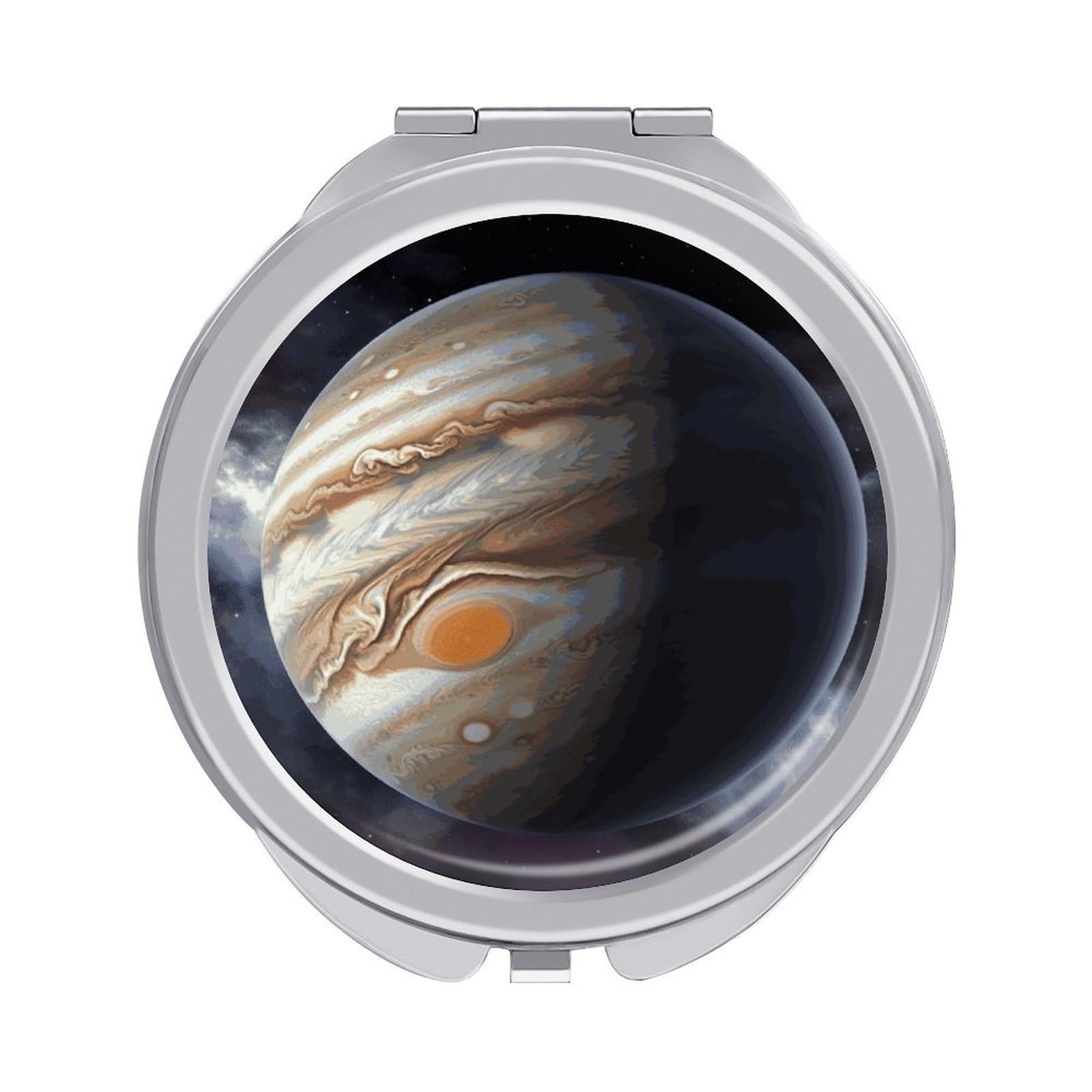 Fekiloot Style Jupiter Landscape Travel Makeup Mirror Handheld Compact Mirror Portable Pocket Mirror Double-Sided 1X/2X Magnifying For Handbag And Purses