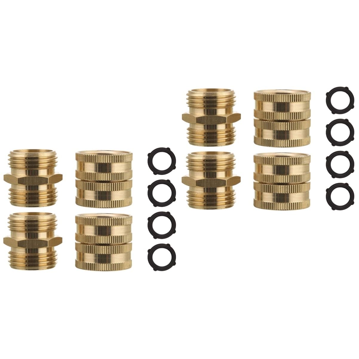 Adaptadores de grifo flexibles de rosca de hierro macho Juego de accesorios de conector de manguera, conectores de línea de aire Conectores rápidos de conexión de manguera Acoplador de aire y juego de