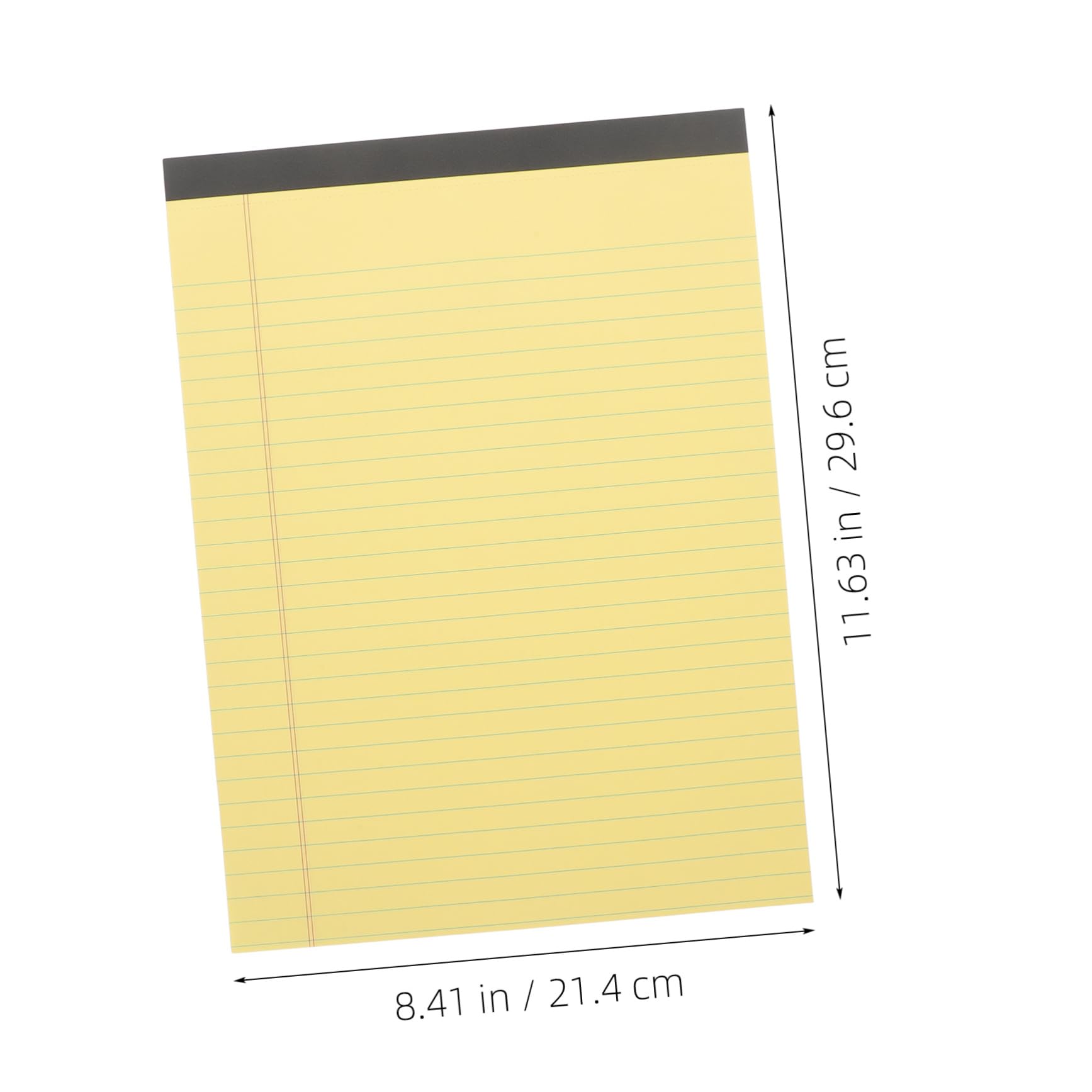 Blocco Note A4 Giallo 4 Pezzi Carta Spessa e Righe Larghe, Design Strappabile per Appunti Legali e Pianificazione da Scrivania