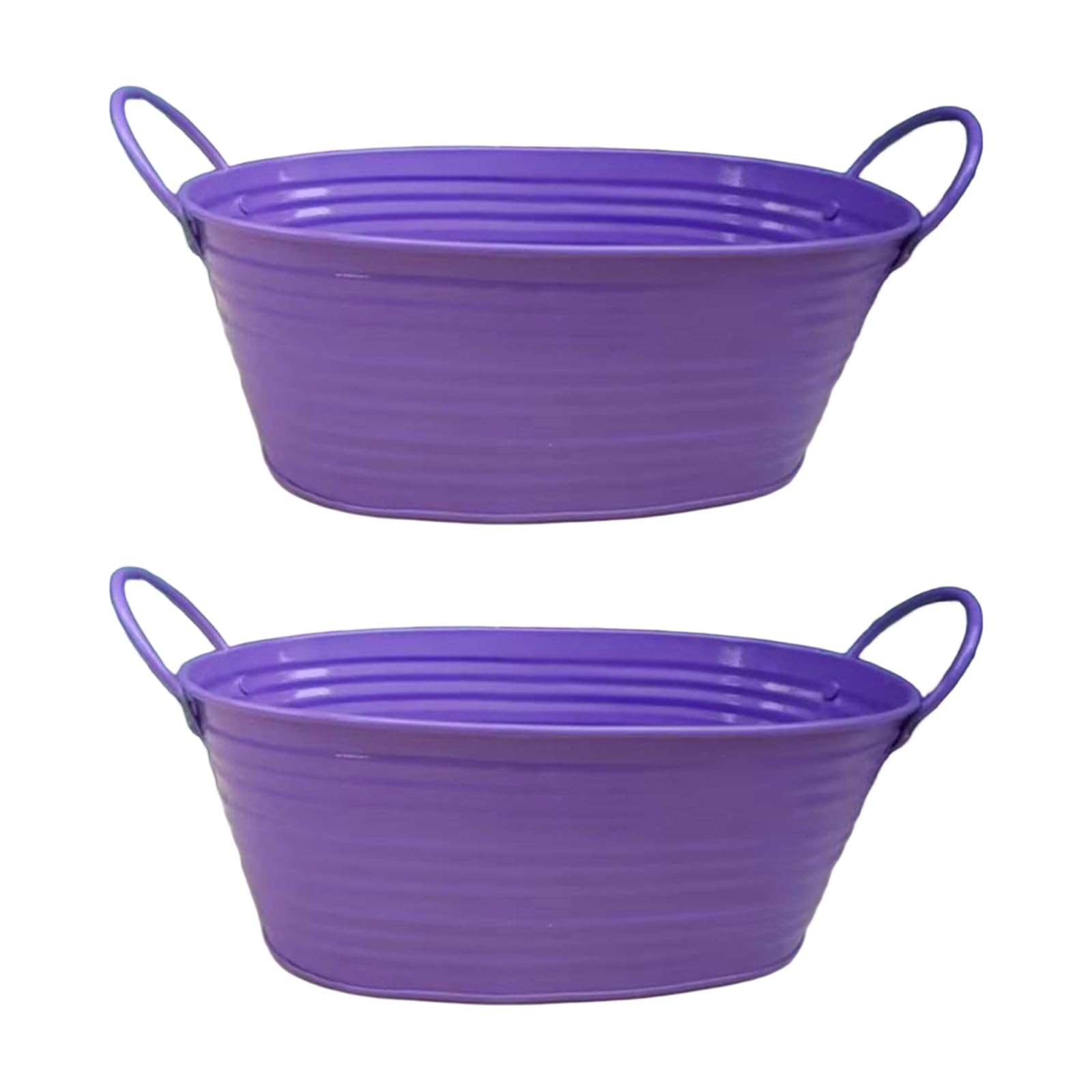 ZBIianxer Oval Flower Planter Bucket Container with Double Handle Suitable for Succulents Plant Home Decoration Succulents Container