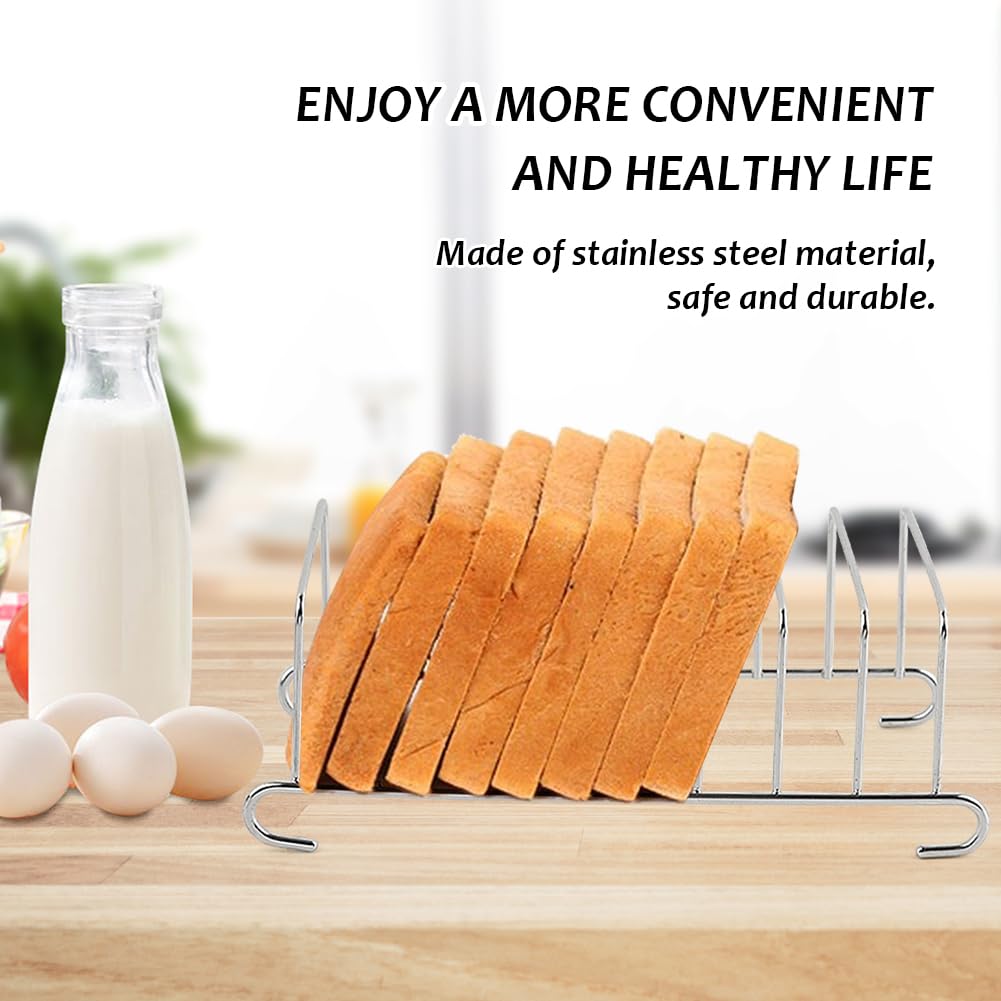 GeKLok Panera de acero inoxidable, accesorios de freidora de aire para panqueques, soporte rectangular para panqueques freidora de aire Pan Rejilla de refrigeración (plata, tamaño: 15.5x9cm)