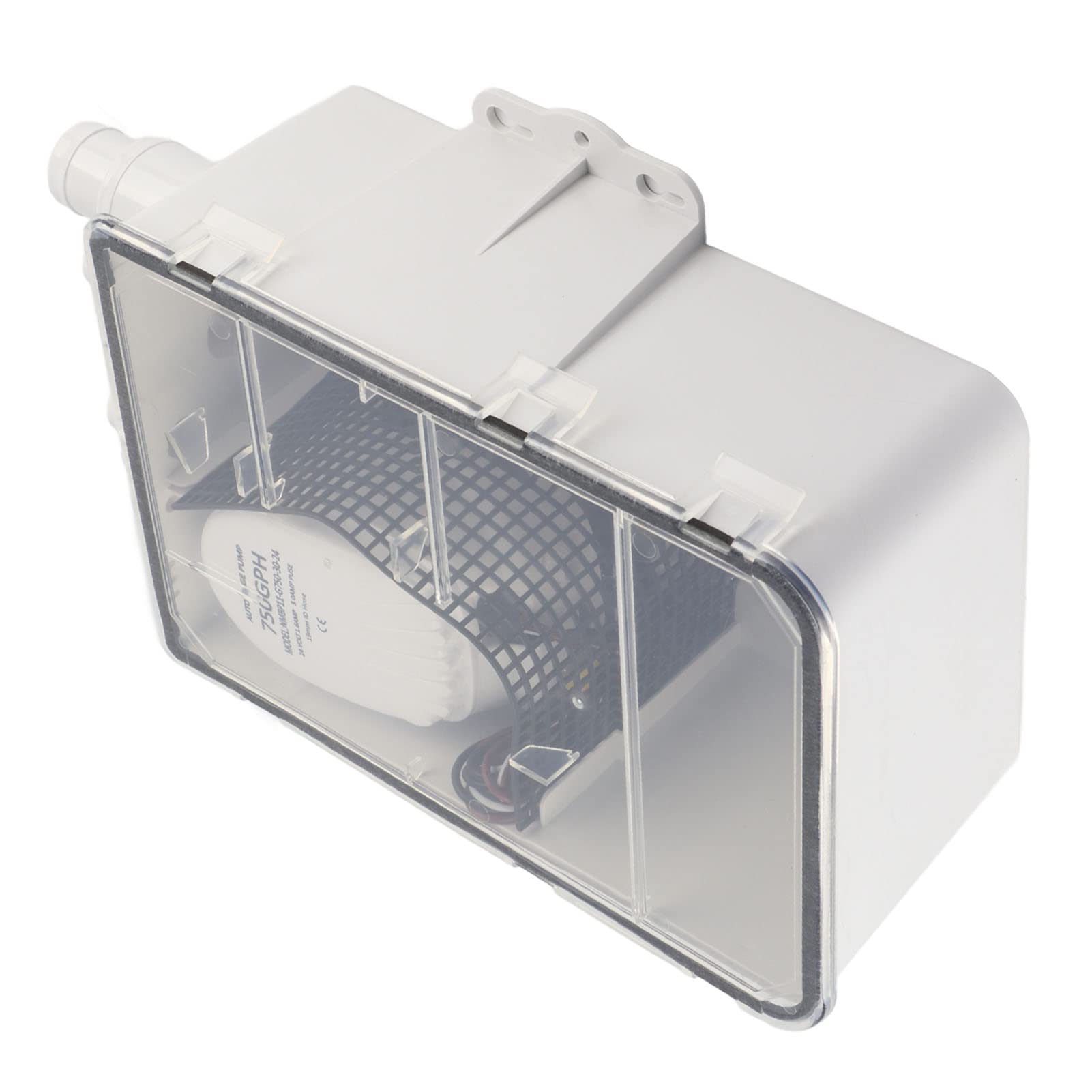 Bomba de Sumidero de Ducha de 750 GPH, Caja de Drenaje de Sentina, Caja de Sumidero Marino, de Drenaje de Agua con Interruptor de Flotador Automático Incorporado, Múltiples (24V)