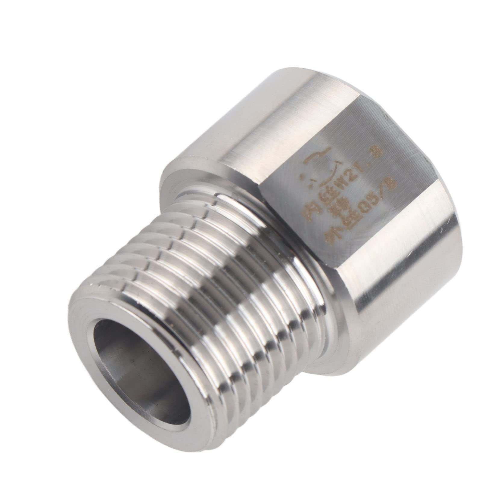 Aluminiowy zawór adaptera cylindra CO2 W21,8 do G5/8 do konwersji imperialnej, kompatybilny regulator CO2 do systemów napojów, piwowarstwa domowego i zastosowań gazowych (W21.8 do G5/8)