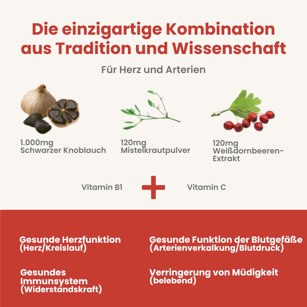 Alsiroyal Schwarzer Knoblauch · hochdosiert 22.500 mg pro Tag mit S-Allylcystein · 45:1 Extrakt · 3-fach-Formel schwarzer Knoblauch, Mistel, Weißdorn · vegan, ohne Zusatzstoffe