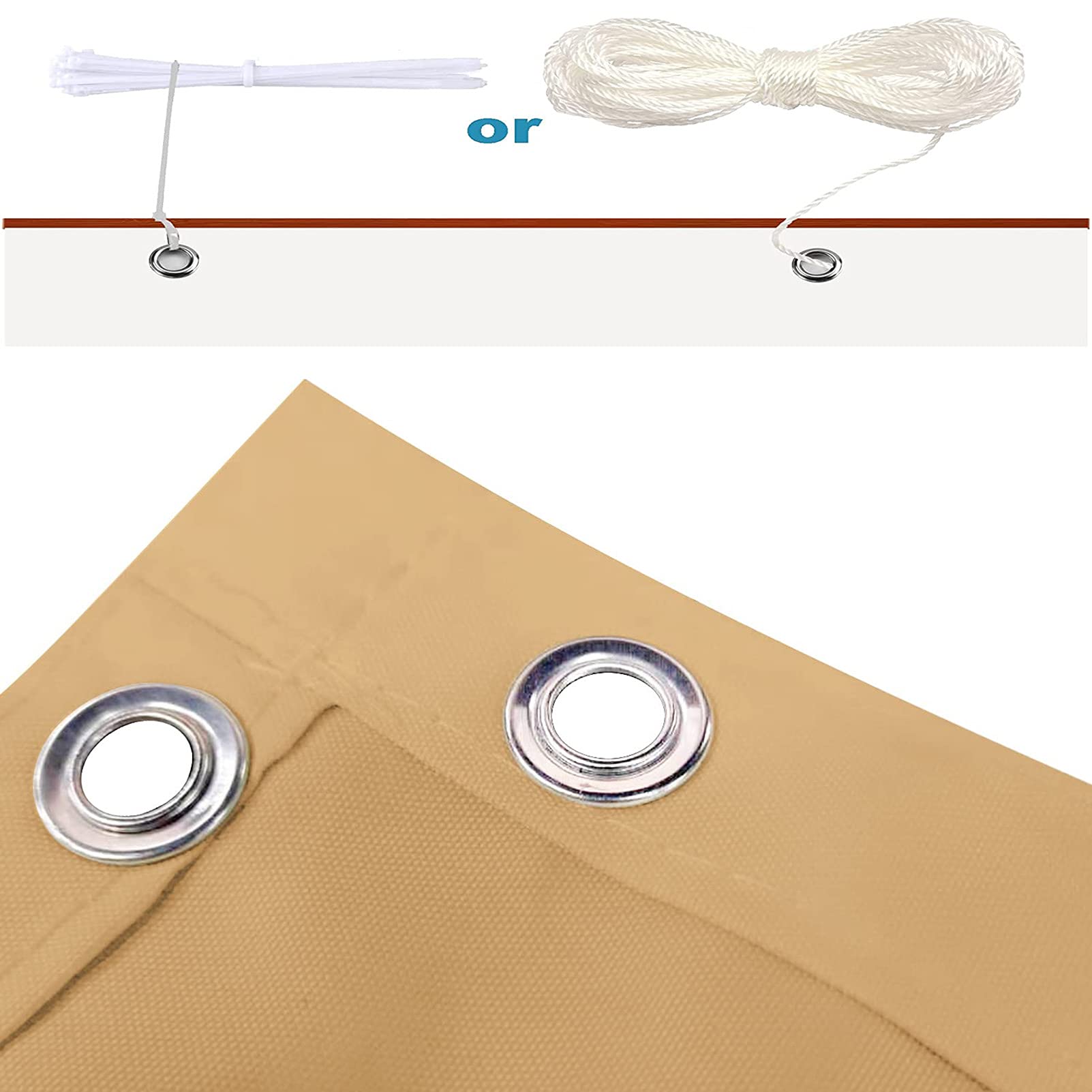 Brise-Vue Balcon 50cm X 100cm - Écran Confidentialité Résistant UV Vent Déchirures