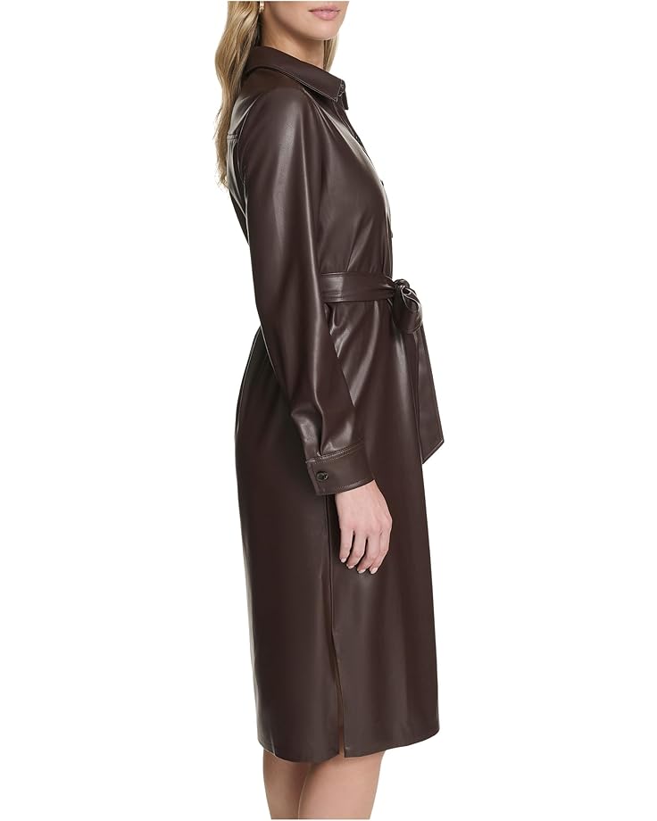 Calvin Klein PU Leather Shirtdress - #3 of 5