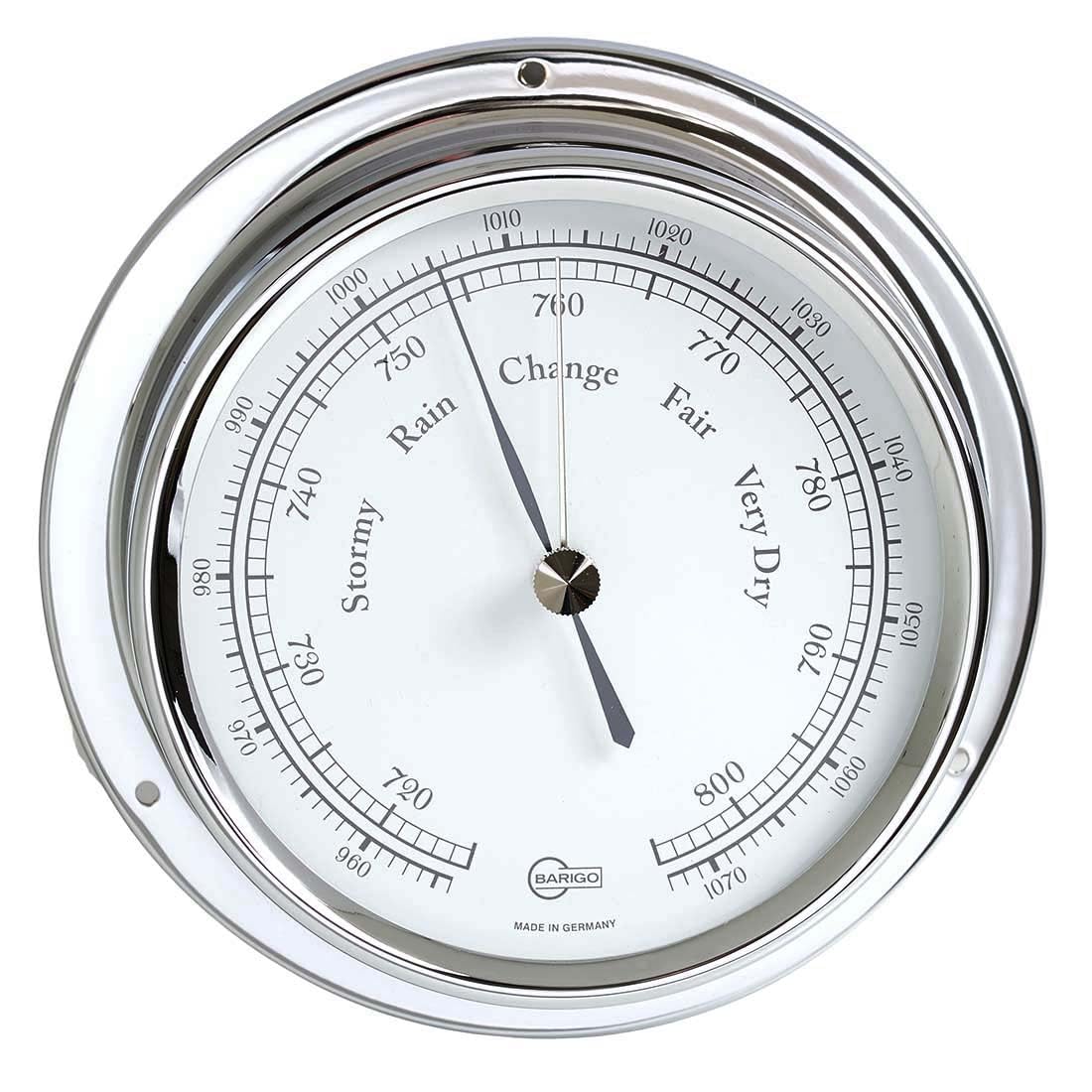 Barigo Regatta Schiffsbarometer Chrom 120mm x 40 mm