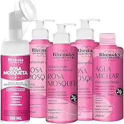 Kit Limpeza de Pele Rosa Mosqueta Skin Care Completo 5 Itens