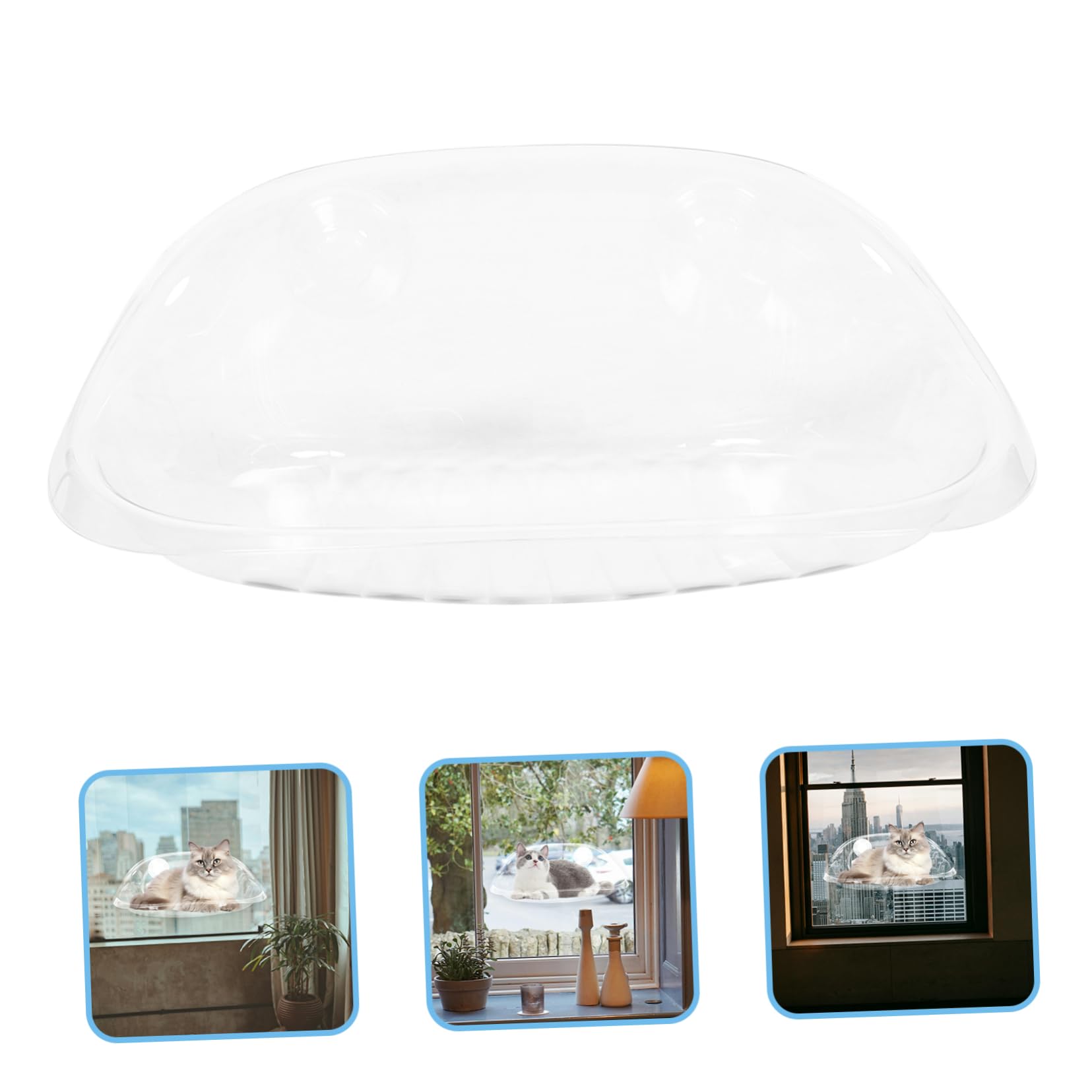 ERINGOGO Chat à Ventouse Cat Bed Suspendu Transparent pour Fenêtre pour Design Détachable Installation Facile