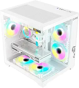 GABINETE BRANCO GAMER GRODD SNOW - CLANM