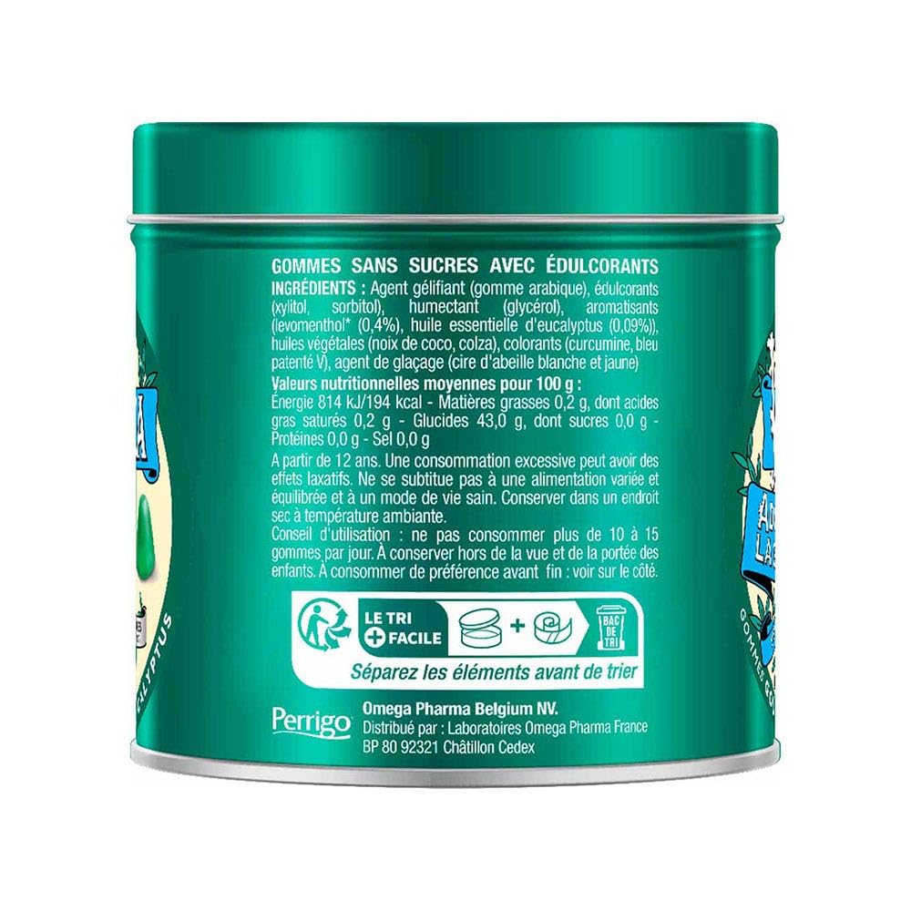 Valda Gomme senza zuccheri – Gusto menta eucalipto – Ammorbidisce la gola, 140 g