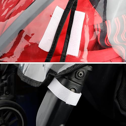 Miniatura 6 de Funda transparente para cochecito de bebé, universal, impermeable, protector contra el viento, nieve, polvo, con ventilación transpirable para la