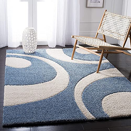 Image of Shaggy Carpet for Living Room Bedroom 2X6 FEET Fluffy Plush Area Rug, Thick Fur Floor Carpet Modern Cozy Rug for Home Decor, Kids Room Bedside Hall, Durable Comfortable Shaggy Rug (Teal)