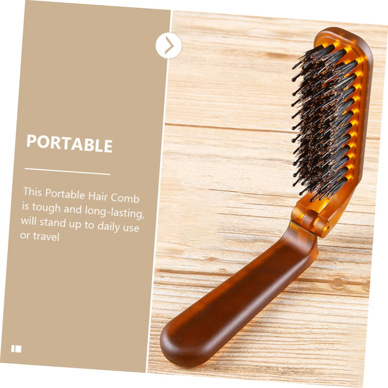 6 Piezas Peine plegable Peine de hombre de de cerdas cepillo de pelo de bolsillo manejar pelucas para hombre peluquín para hombres de viaje para peluqueria FRCOLOR