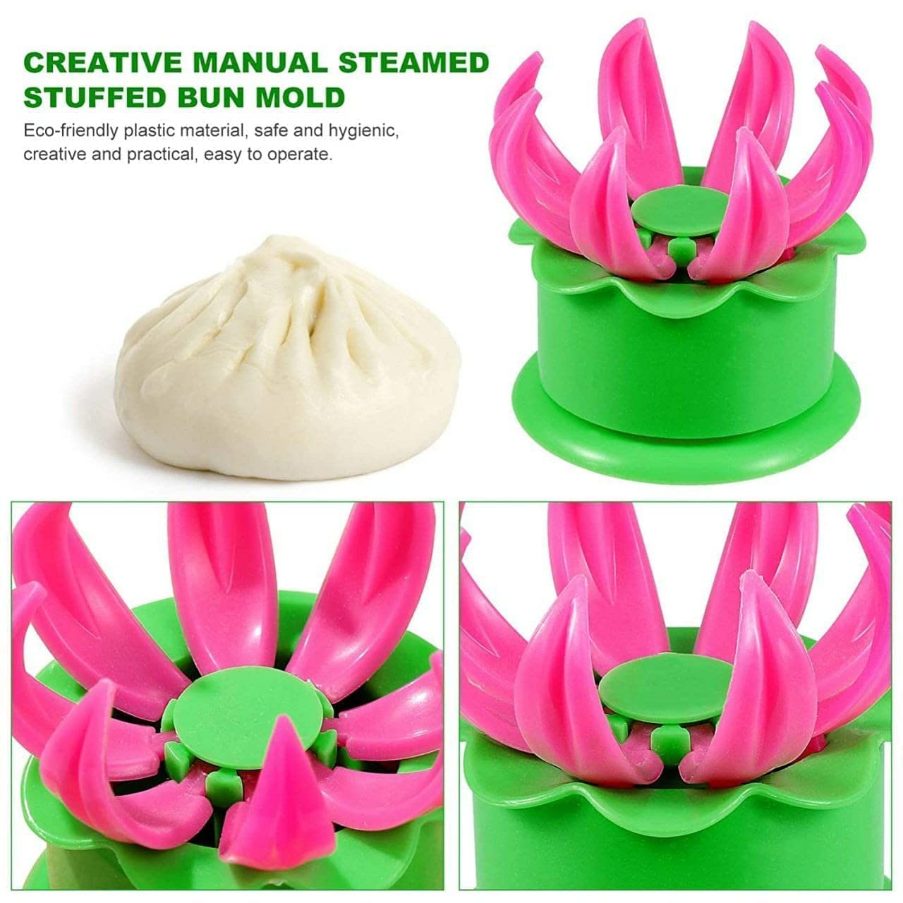 NOBILEA Momos Maker, Momo Maker Mould Shapes Plastic, Dumpling Maker (Momos Maker) Dough Press Mould 2