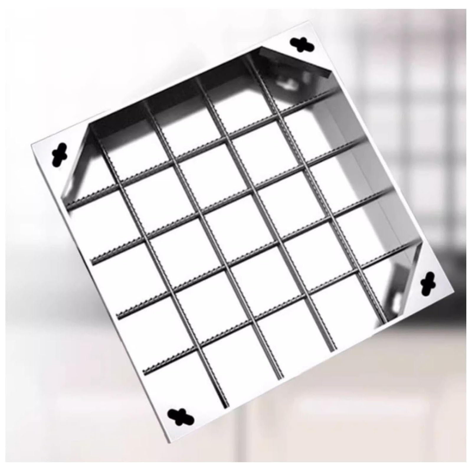 Coperchio di Accesso Invisibile e Coperchio per pozzetto interrato in Acciaio Inox per ispezione paesaggistica - Uso su vialetto o Cortile (5 cm, 50x50 cm/19,7x19,7 Pollici)