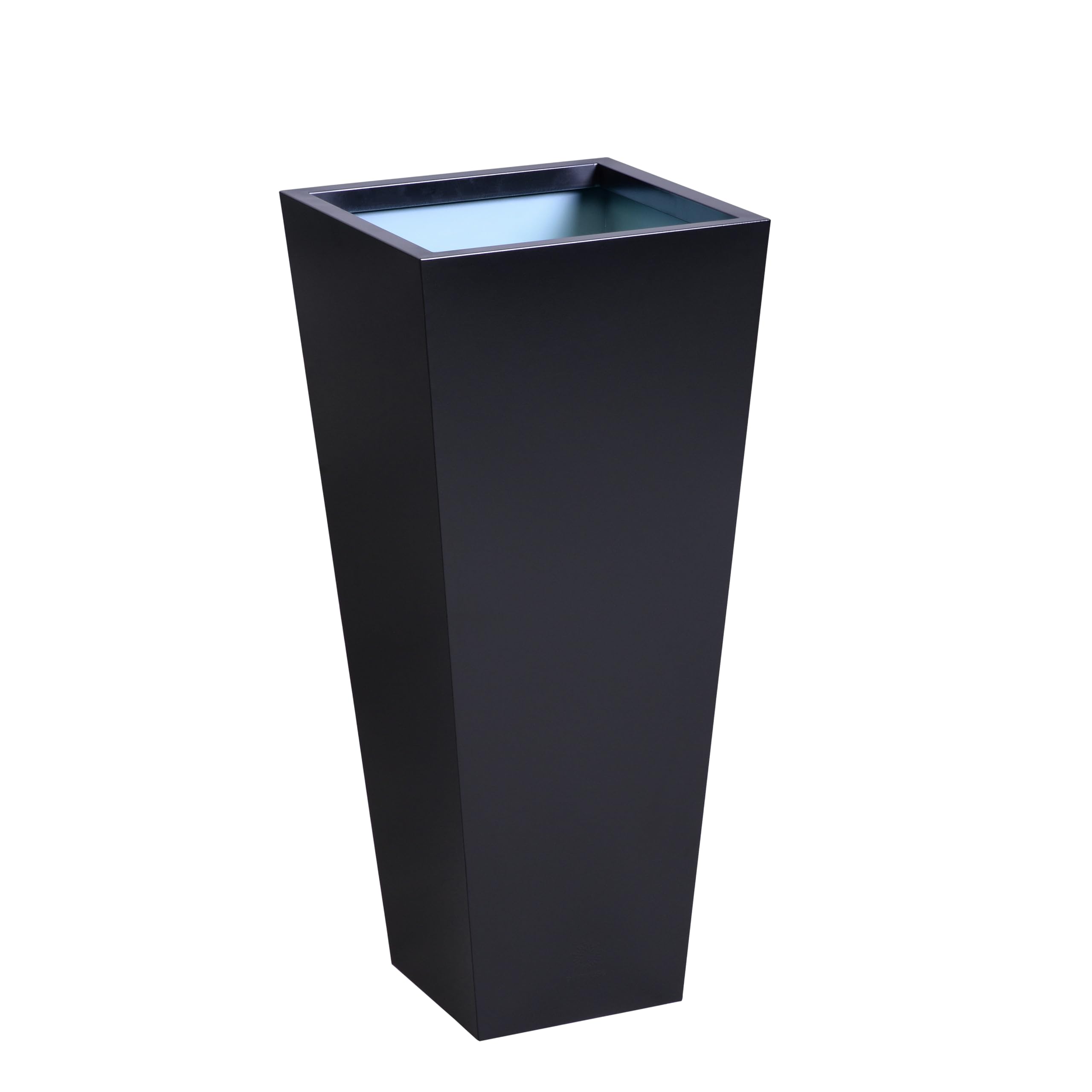 Primrose Black Flared Tapered Outdoor Planter Zinc Galvanised Pot 70cm x 34cm (27.5in x 13.3in)