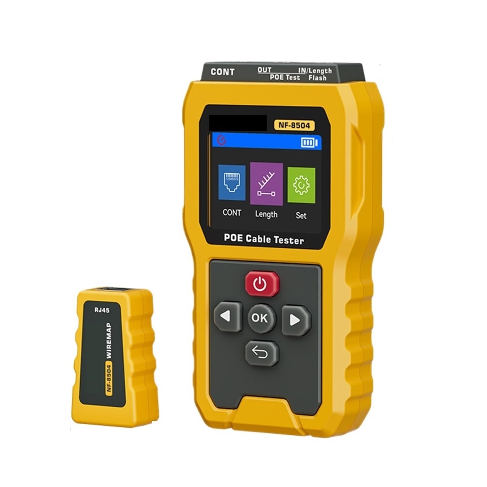 Cable Tracker, LCD Network Cable Tester PoE Inline Current with LAN Wire