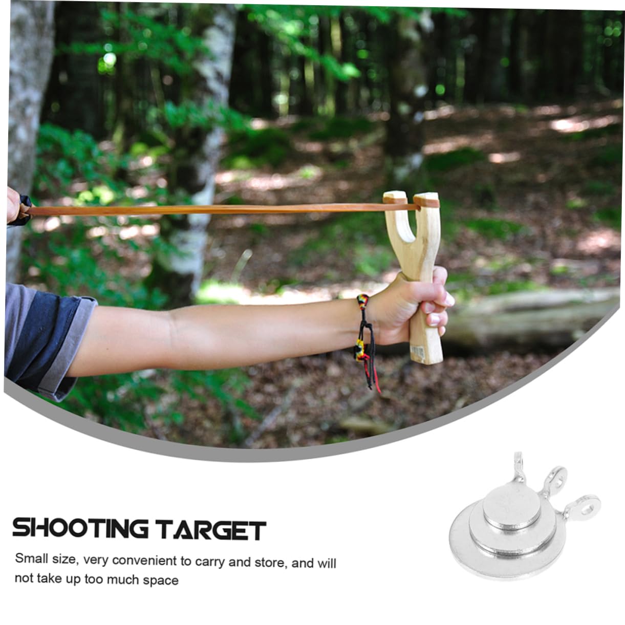 Anneome Set 12 Bersagli in Acciaio al Manganese Resistenti all'Usura Bersagli Portatili Facili da Appendere per Allenamento Tiro Indoor e Outdoor