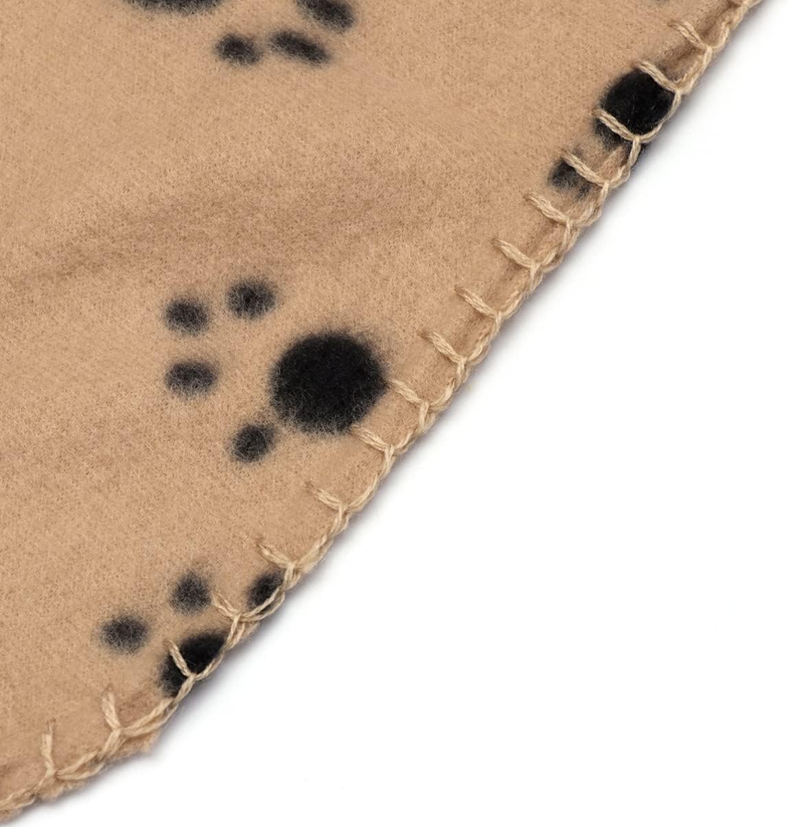 review Microfiber Pet Bath Towel Dog Towel Super Absorbent Dog Drying Towel Double- Sided Fleece Blankets for Dogs (Beige Background with Black Paws)
